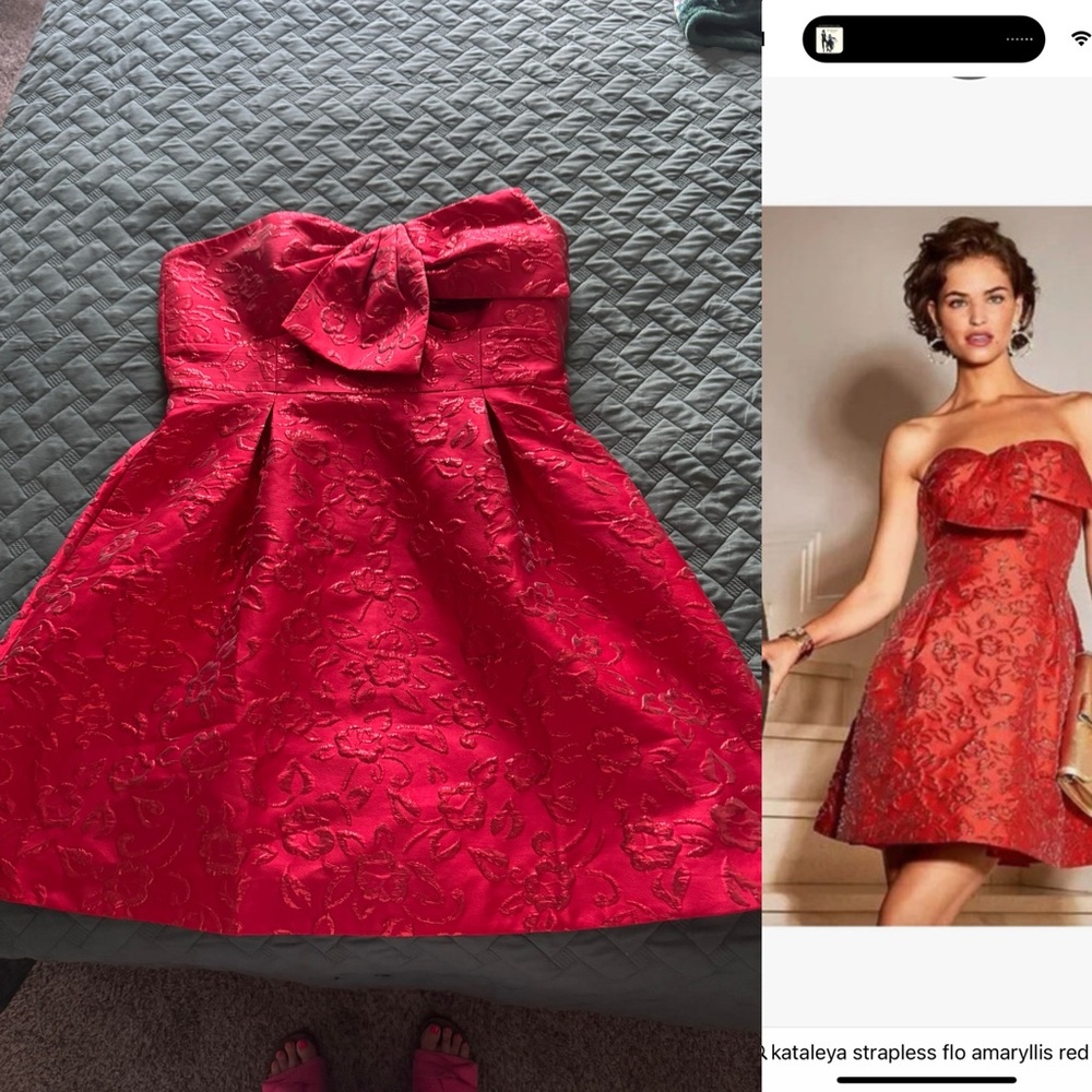 Lilly Pulitzer Amaryllis Red Strapless Dress